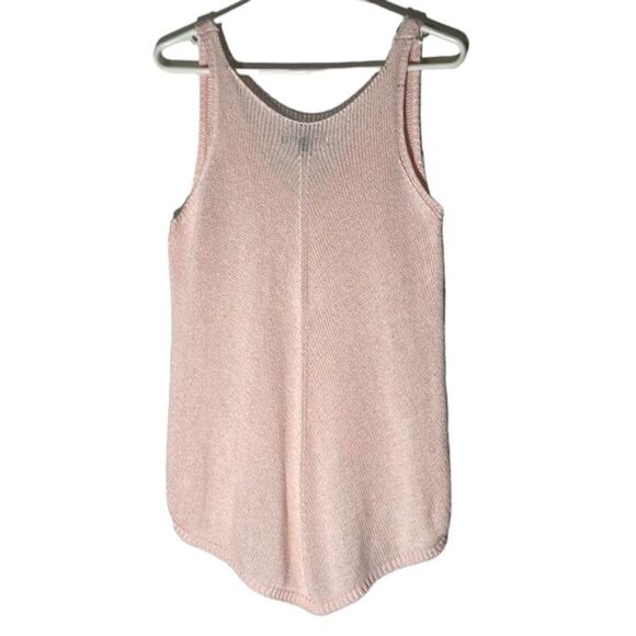 Vivian Shyu Italy Women's Pink Knit V-Neck Tank High-Low Hem NWOT Size Medium - Picture 7 of 11